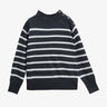 Sweewe Paris Striped Button Neck Sweater 