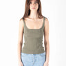 Sweewe Ribbed Tank in Olive 