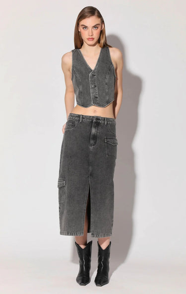 Walter Baker Selene Skirt in Grey Wash