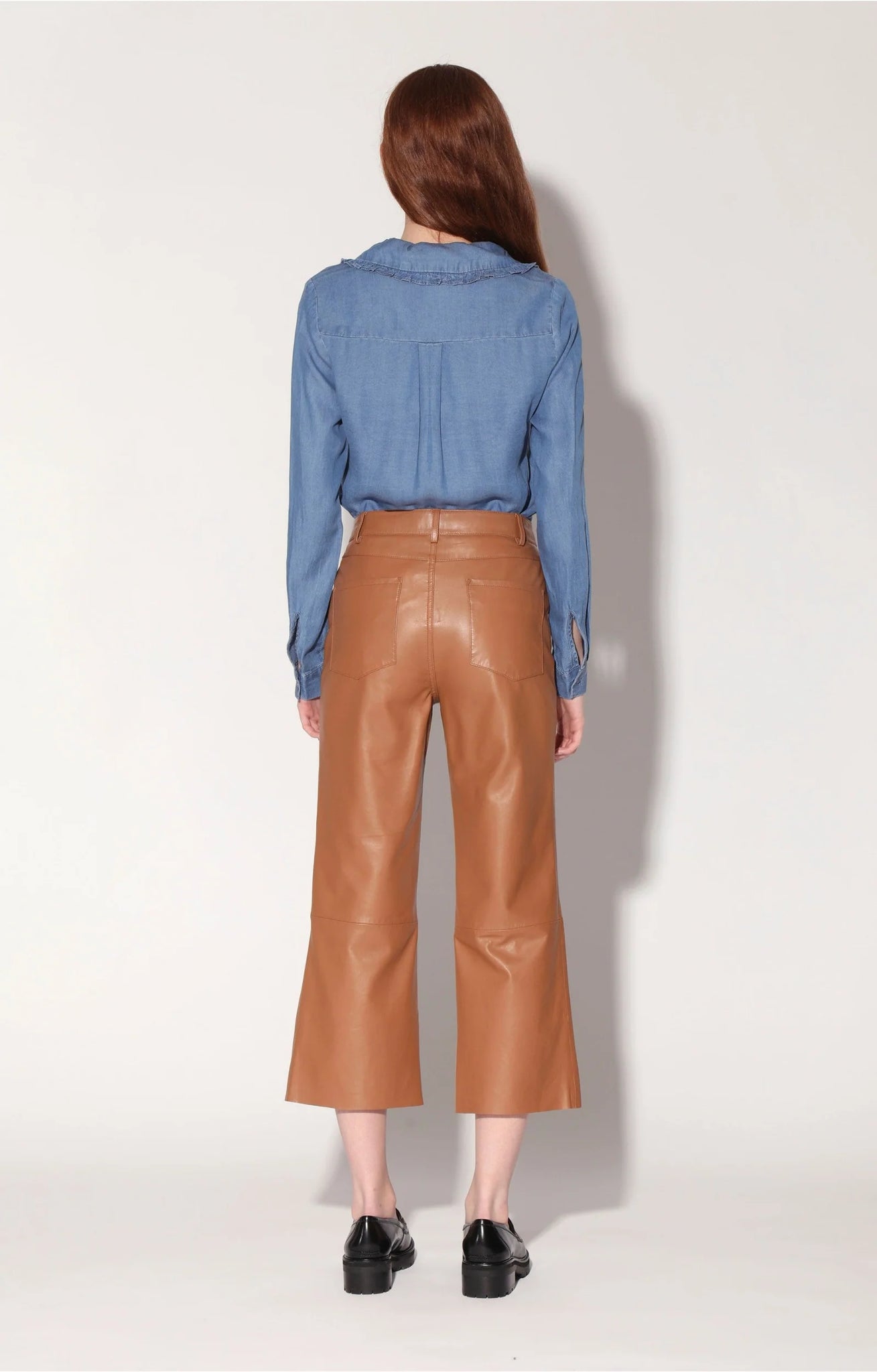 Walter Baker Venice Leather Pant in Camel