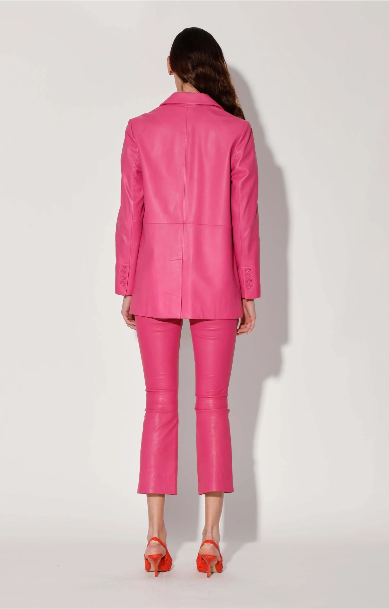Walter Baker Kiki Leather Blazer in Bright Pink - clever alice