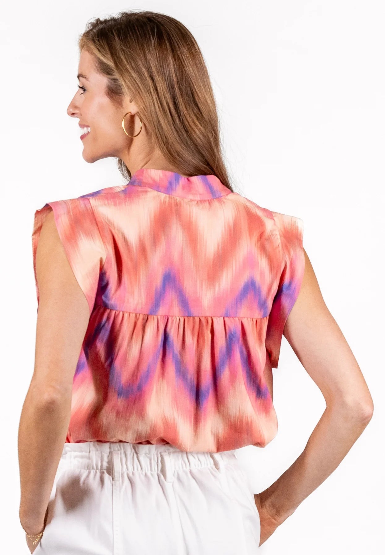 Willa Story Annie Top In Soft Pastel Multicolor