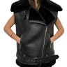 Walter Baker Black Leather Vest Jacket 