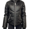 Walter Baker Black Leather Puffer Jacket 