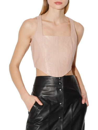 Walter Baker Imani Leather Corset Top 