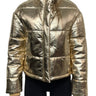 Walter Baker Gold Leather Puffer Jacket 