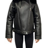 Walter Baker Black Leather Jacket with Fur Collar 