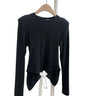 Clever Alice Backless Long-Sleeve in Black 