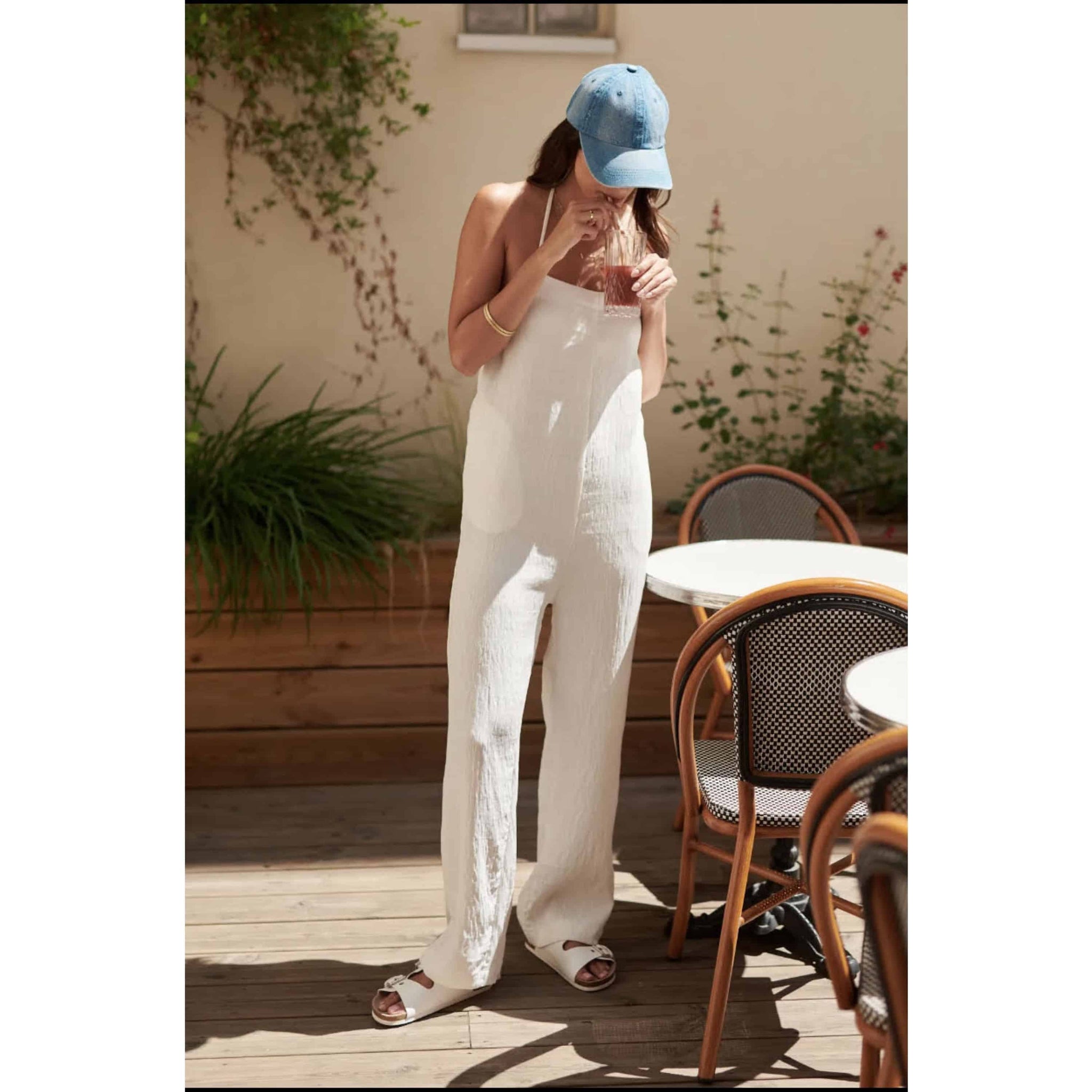 Clever Alice Jumpsuit in White 