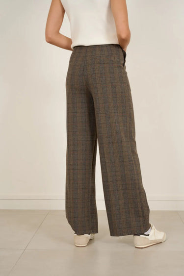 Clever Alice Brown Checked Trousers 