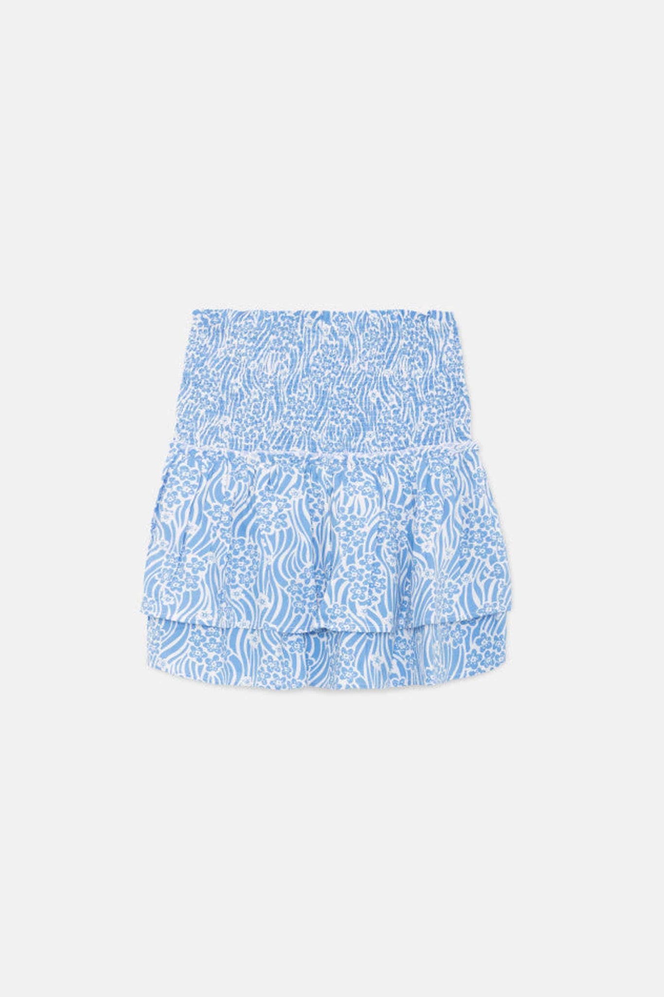 Compania Fantastica floral skirt in Mykonos Blue - clever alice