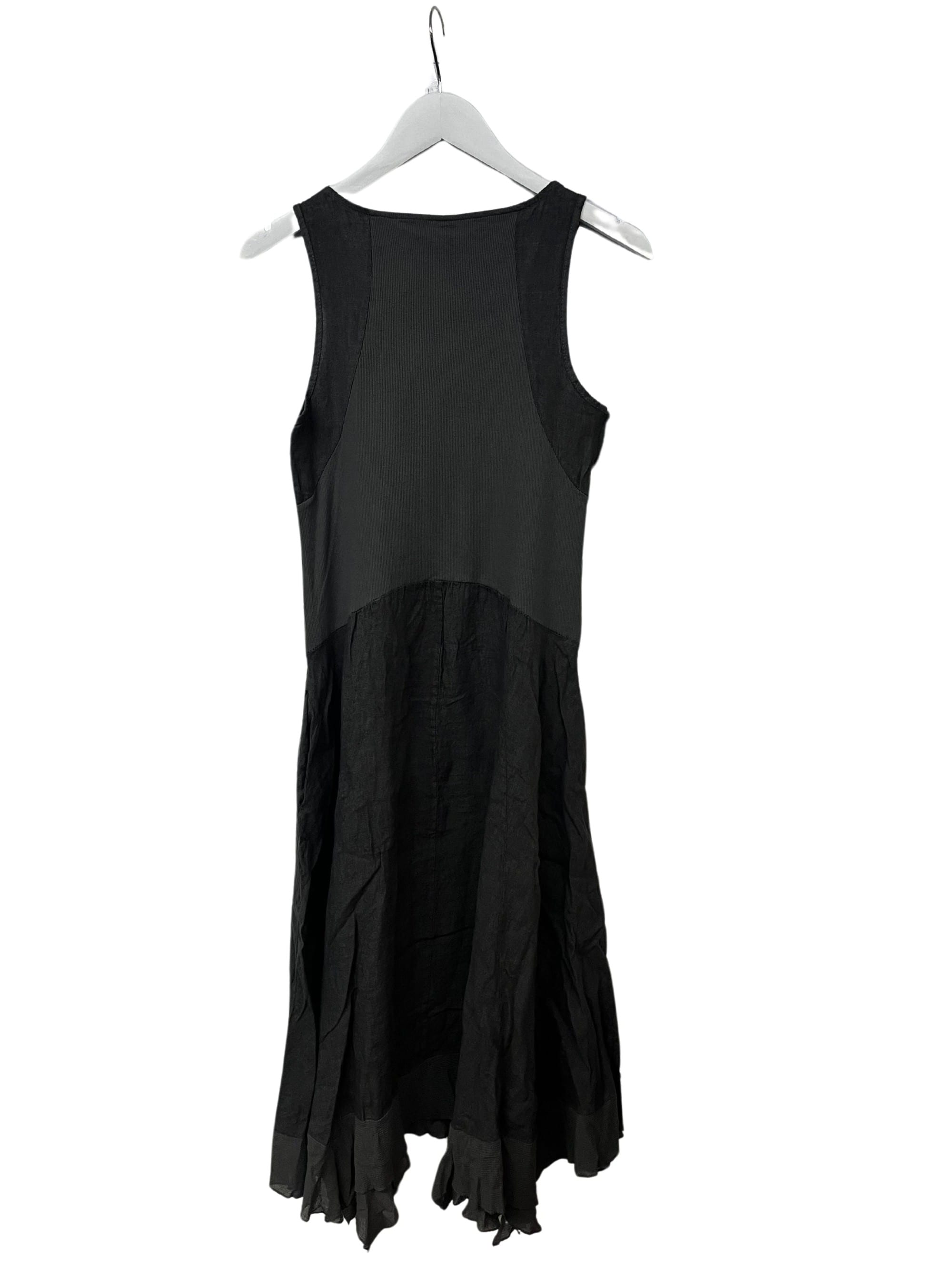 Inizio Dark Grey Linen Dress - clever alice