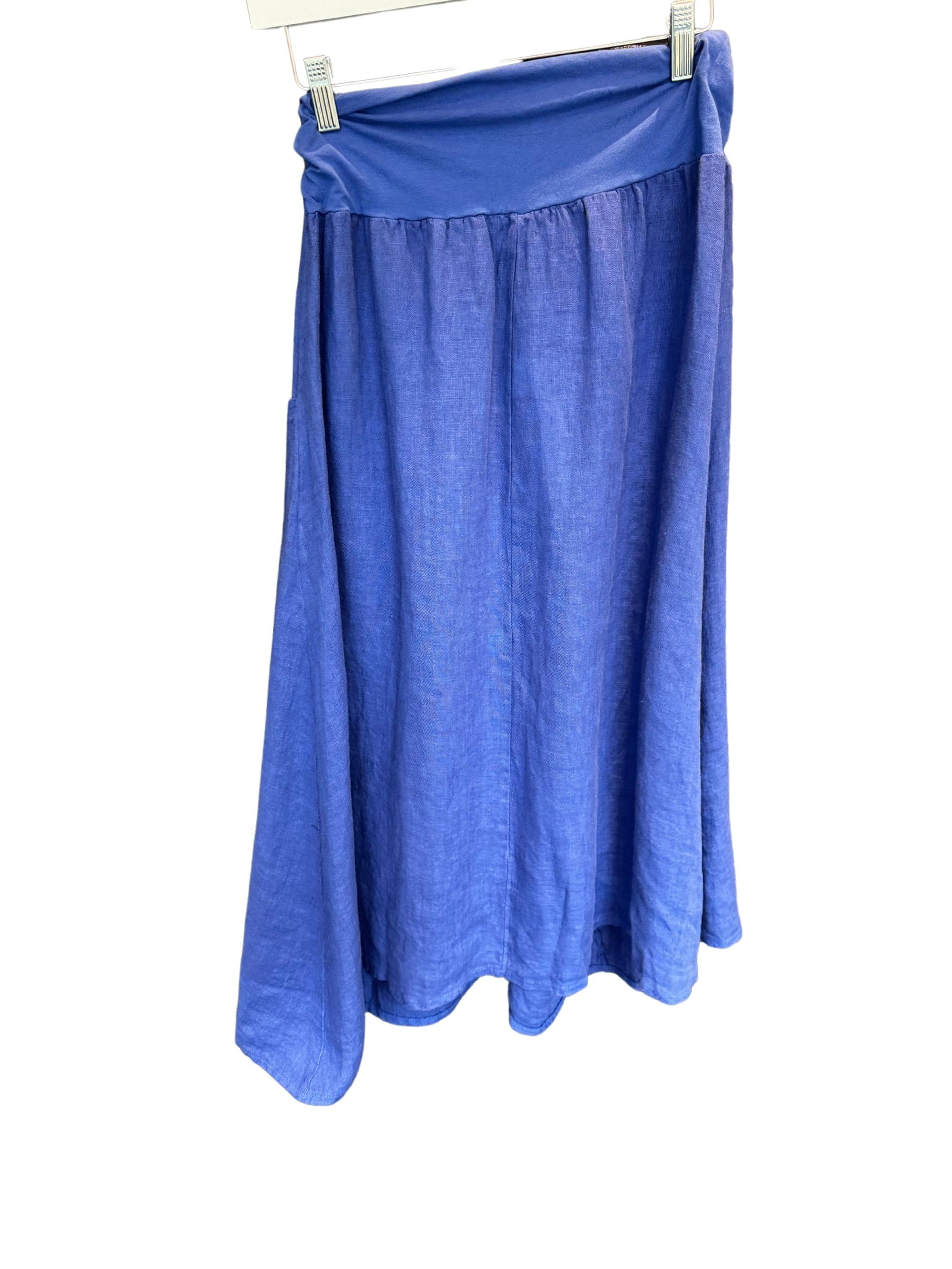 Inizio Linen Skirt in Blueberry - clever alice