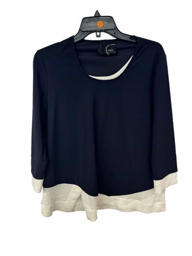 Porto Jet Jersey Layered Top in Navy 