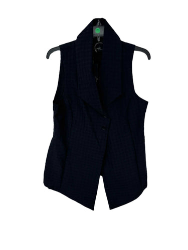 Porto Navy Houndstooth Textured Vest 