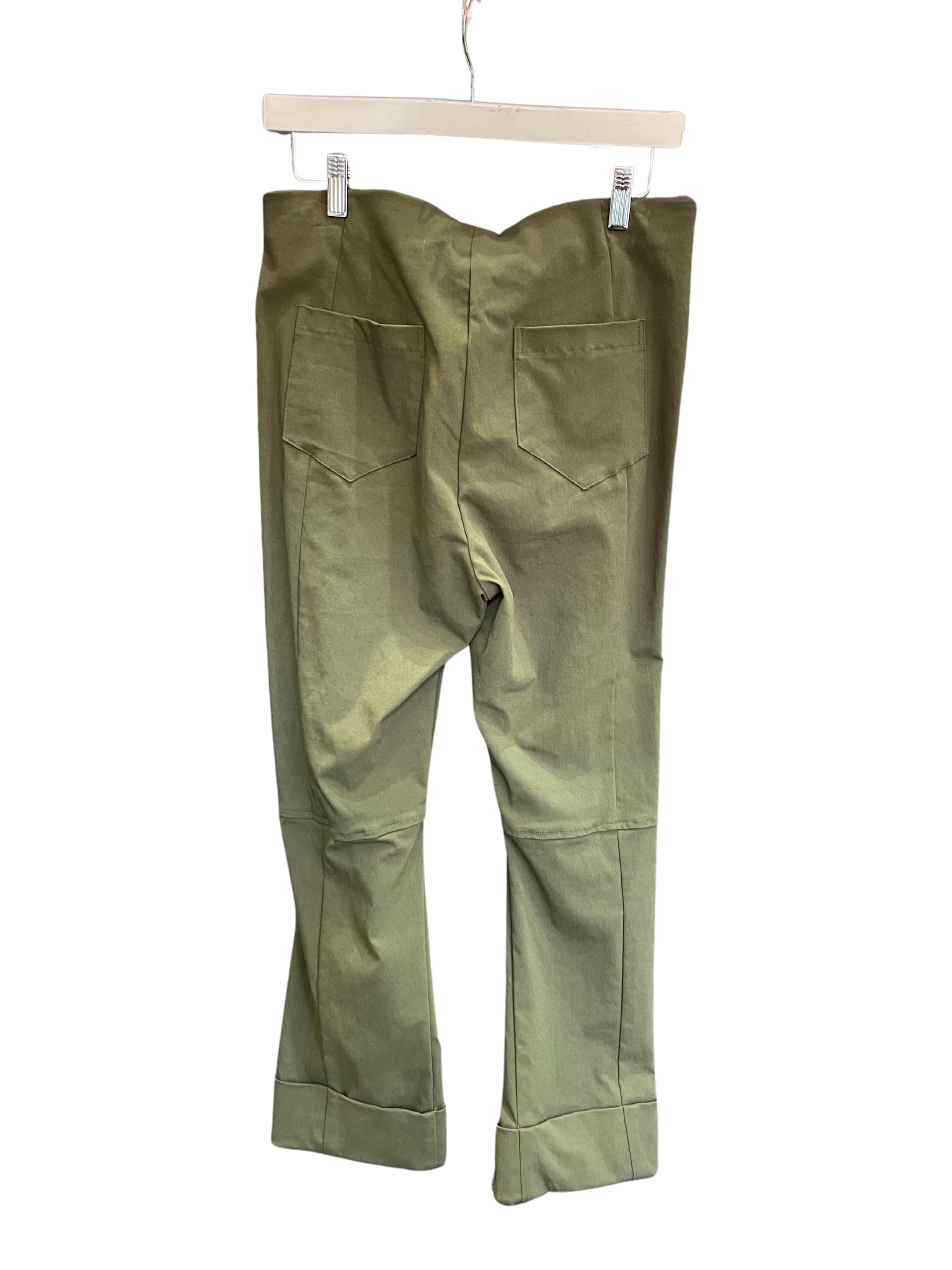 Porto Structured Pant in Olive Green 