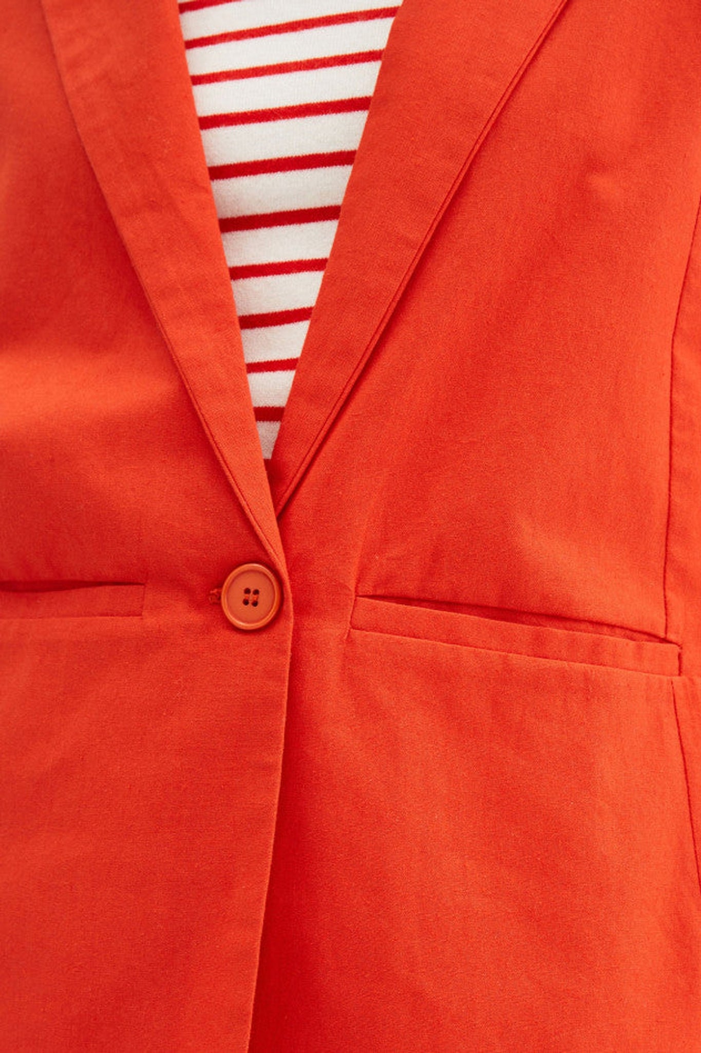 Compania Fantastica Red cotton blazer with lapel collar - clever alice