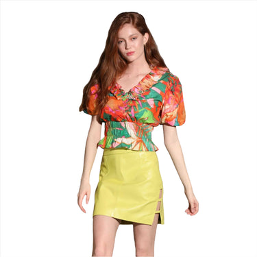 Walter Baker Corteza Skirt in Key Lime - 6 - Skirts