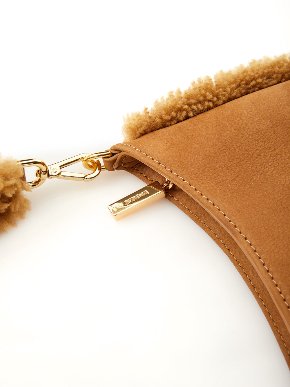 Jacquemus Light Brown Leather Le Bisou Doux Shoulder Bag - clever alice
