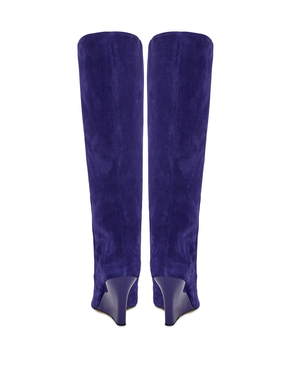 Paris Texas Purple Velvet Wedge Boots - clever alice