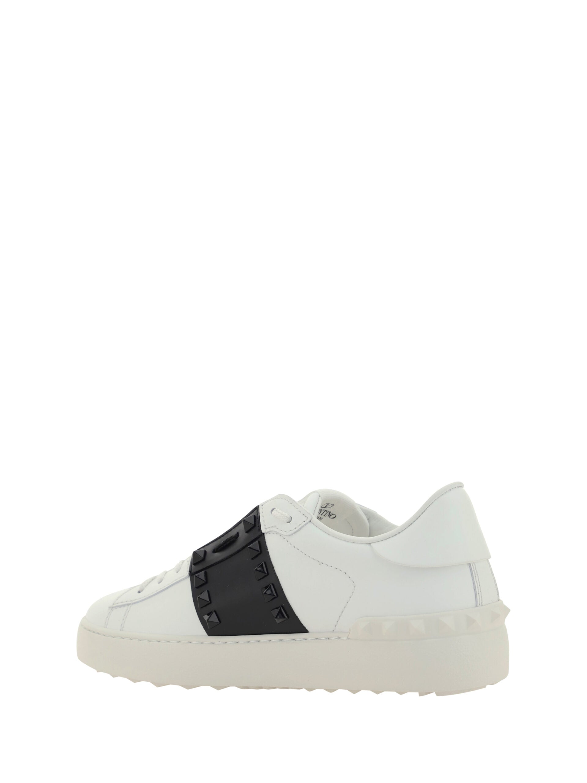 Valentino White and Black Calf Leather Sneakers