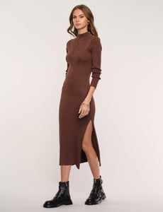 Heartloom Knit Maxi in Beige or Brown - clever alice